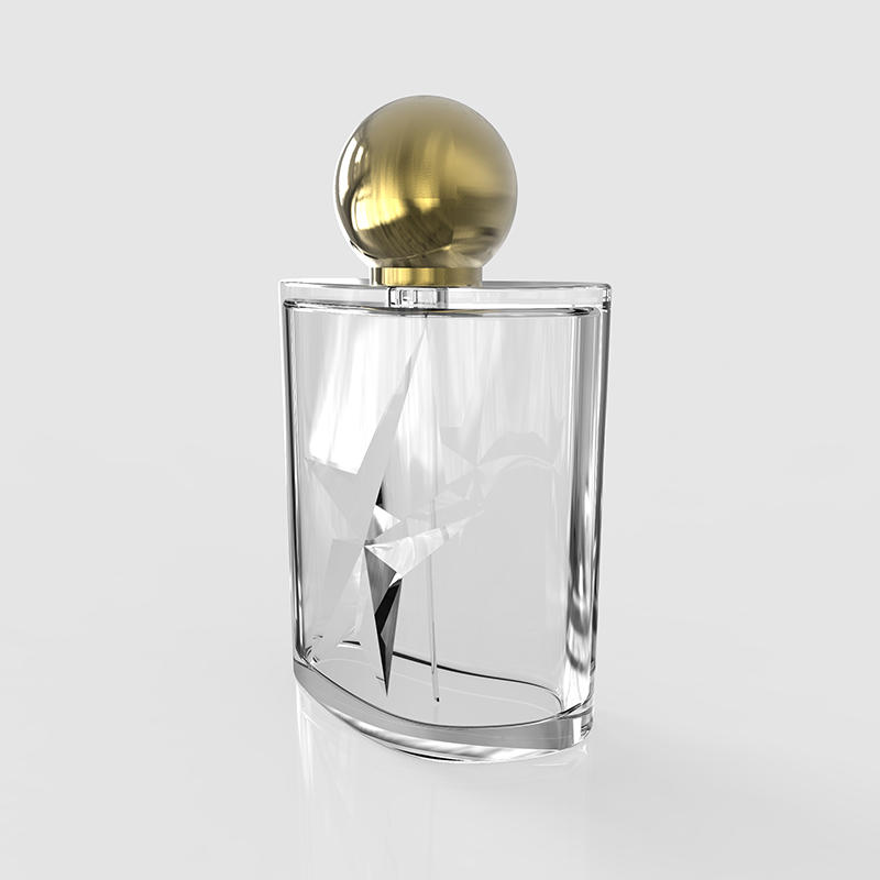 Popular 100ML glass bottles elegant design for perfume bottle