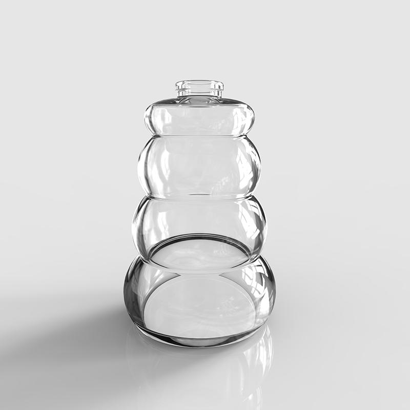 Unique shape 110ml glass bottle for perfume