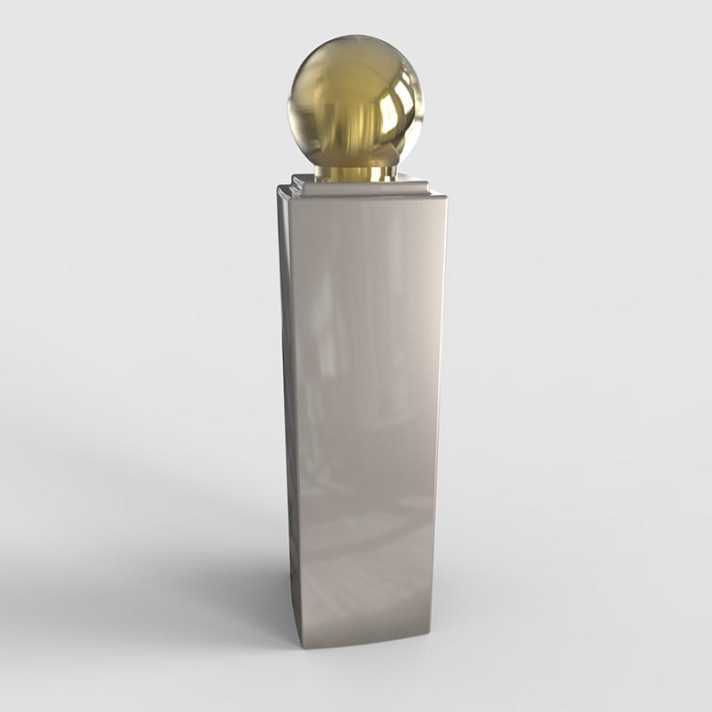 Zamac cap elegant 110ml super white glass perfume bottle