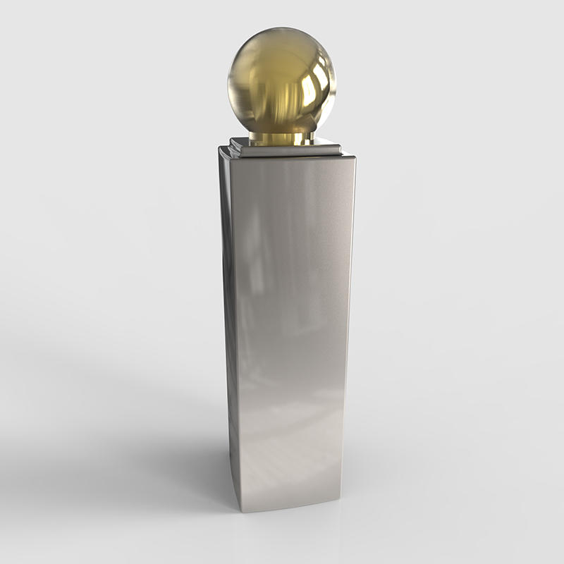 Zamac cap elegant 110ml super white glass perfume bottle