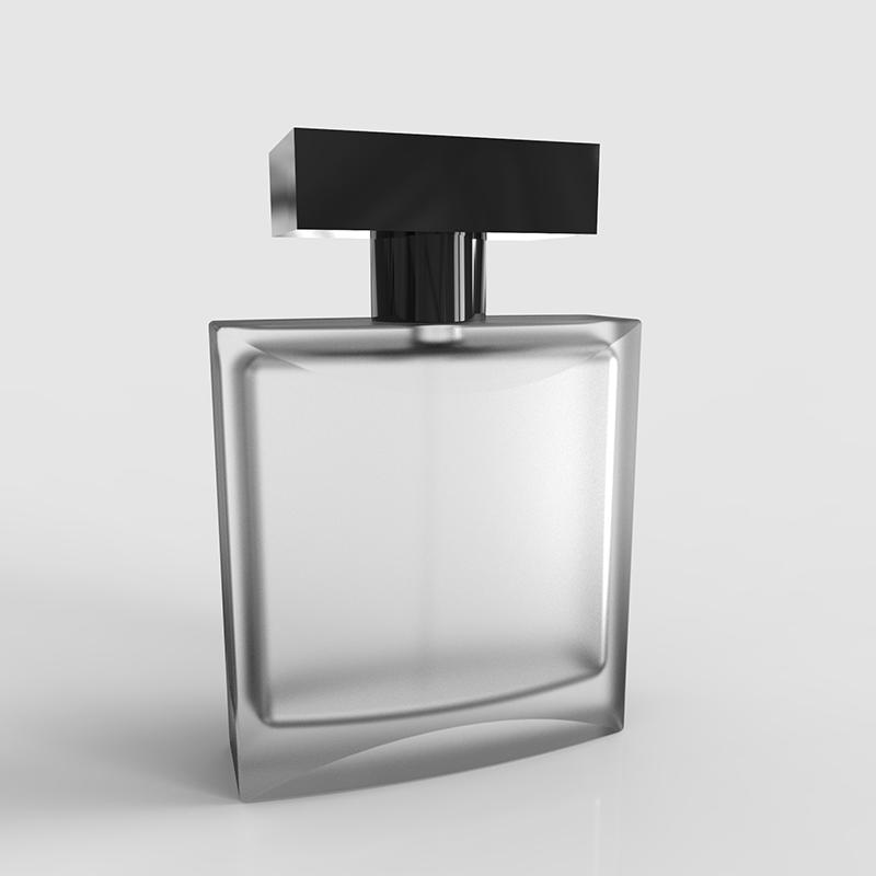 Standard rectangle 100ml hand polishing perfume bottle with ABS lid