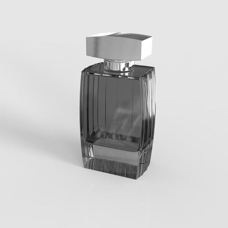 Polished unique design painted glass perfume bottle