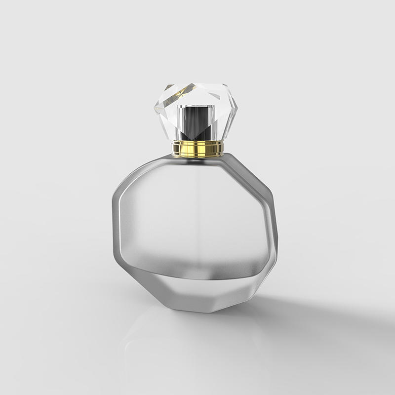 Small easy talking enneagon shape perfume bottle with surlyn cover