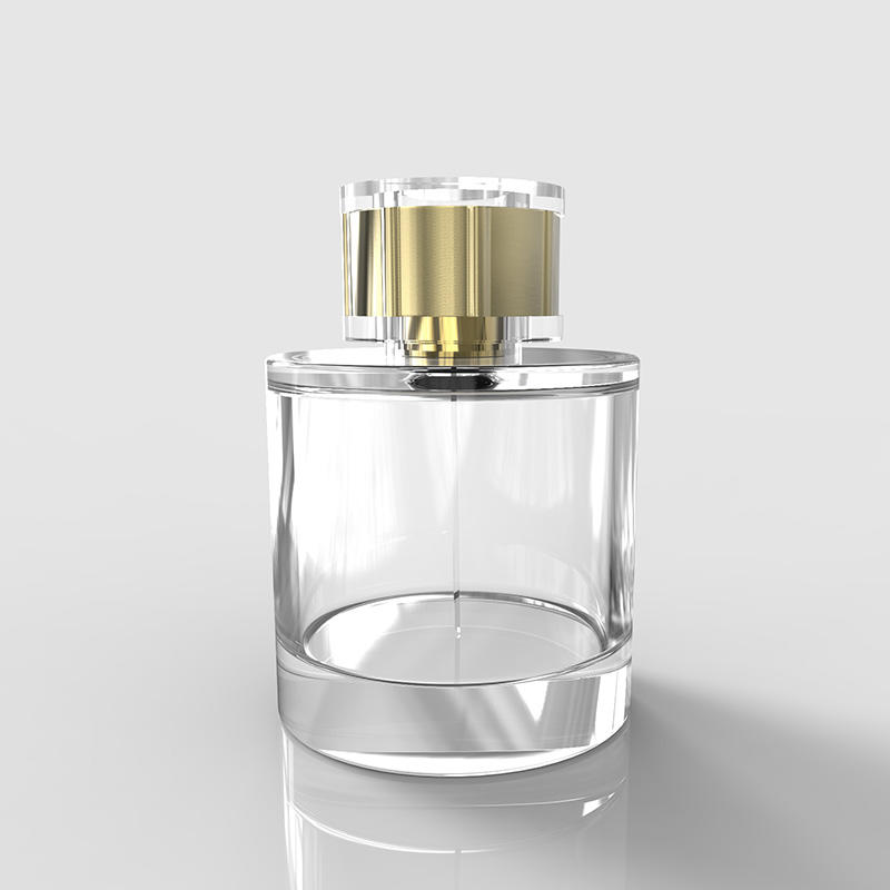 High quality clear cylinder glass spray perfume bottle made in China