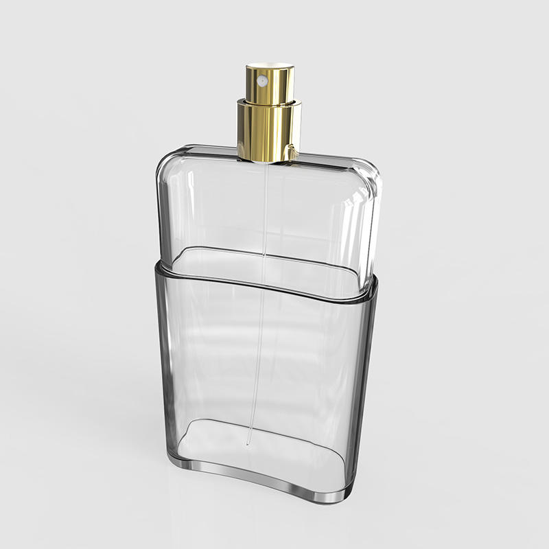 New design blue colored 130ml perfume glass bottle
