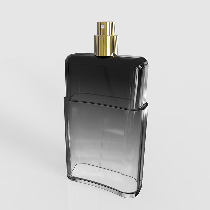New design blue colored 130ml perfume glass bottle