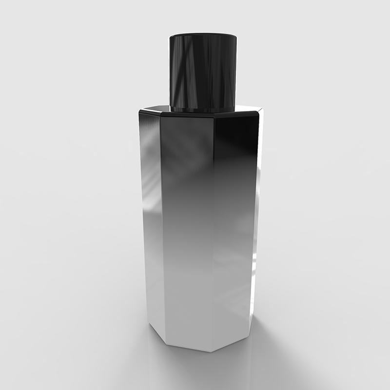 Standard hand polishing glass perfume bottle with selection lid