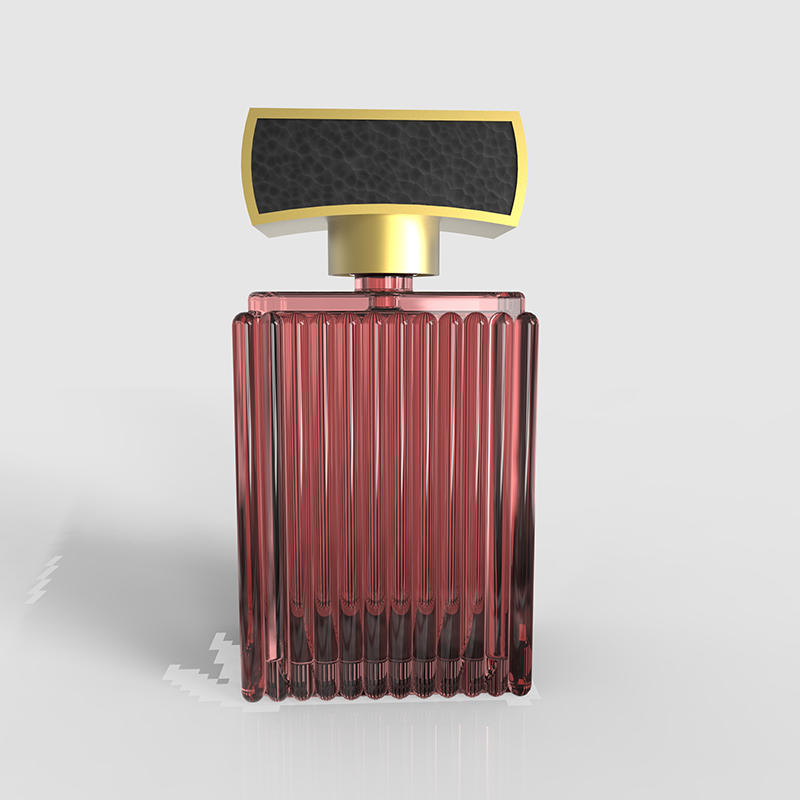 Special shape perfume bottle with leather cap