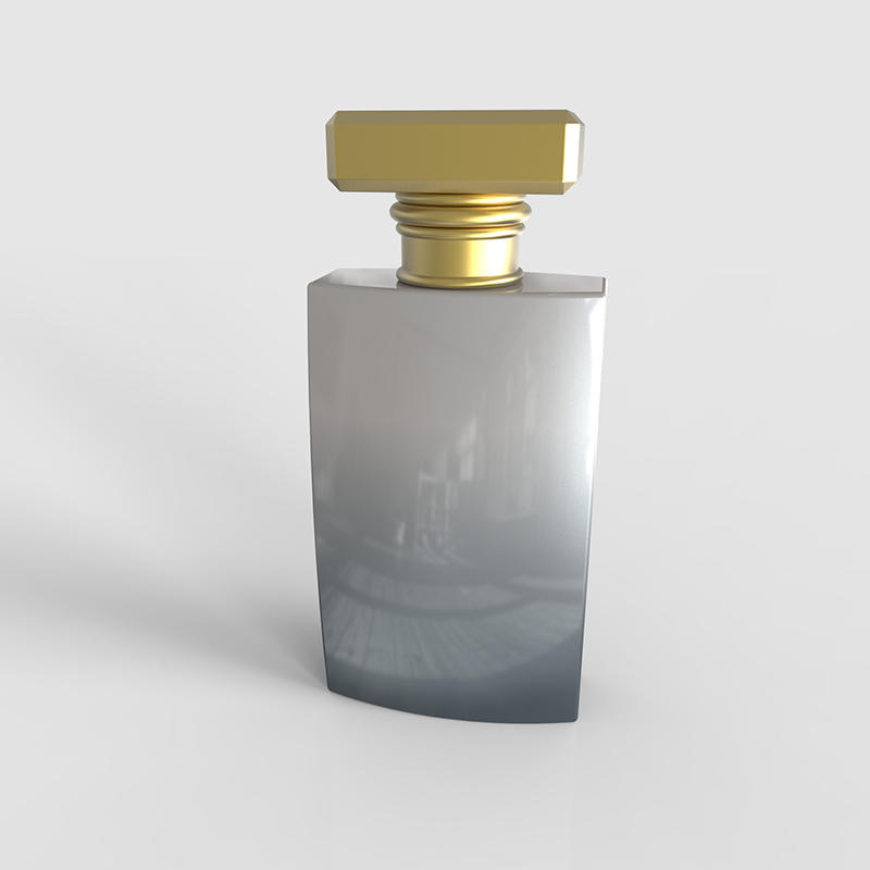 High quality rectangle galss bottle with zamac cap for perfume
