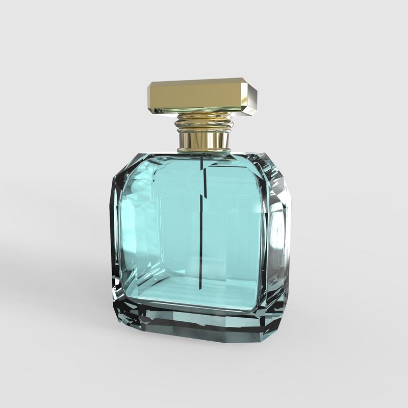 100ml hand polishing glass perfume bottle with zamac cap