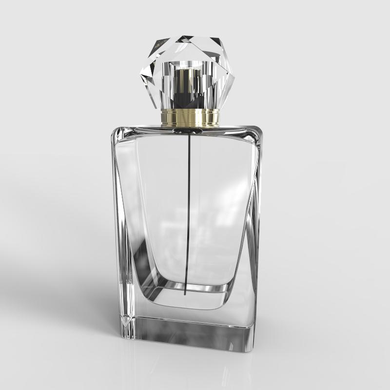 120ml High quality super  glass perfume bottle with acrylic cover