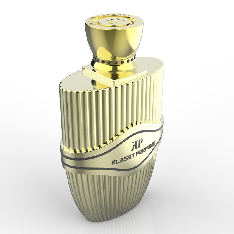 Luxury design 100ml perfume bottle with Zamac ca/pacakging