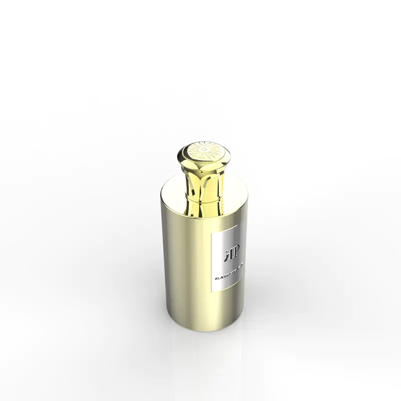 Hot sale round shape perfume bottle with zamac lid