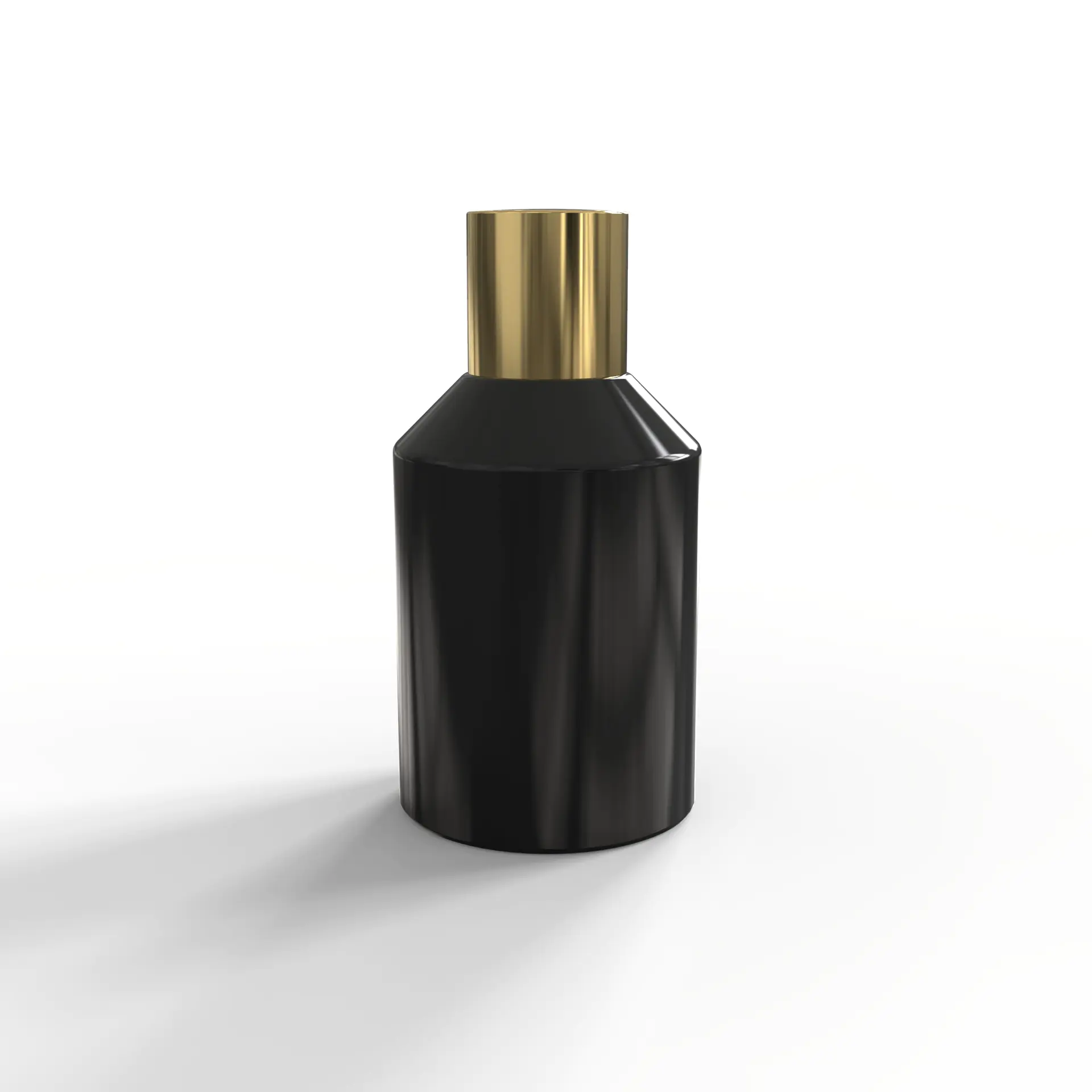 China Professional Manufacturer High Gloss Black Bottle