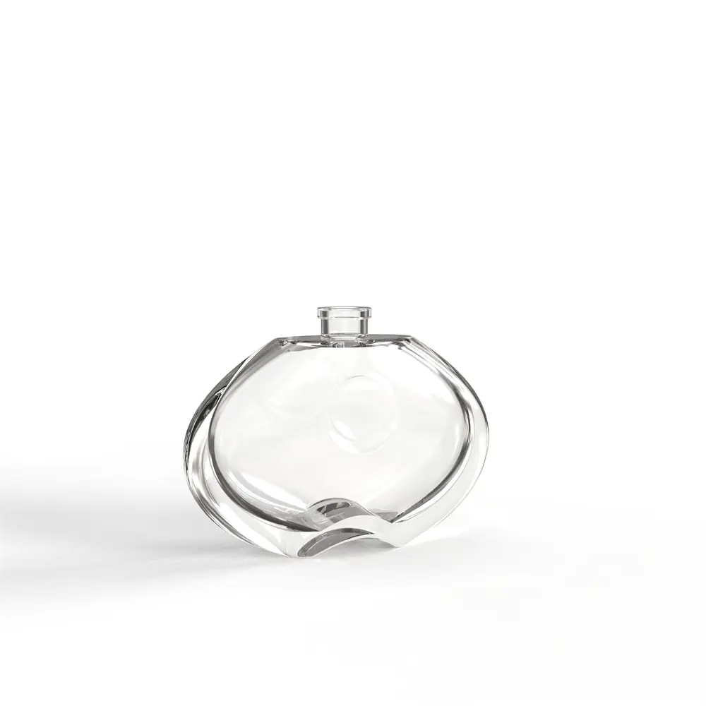 ABS lid and Oval shape perfume bottle China glass Factory