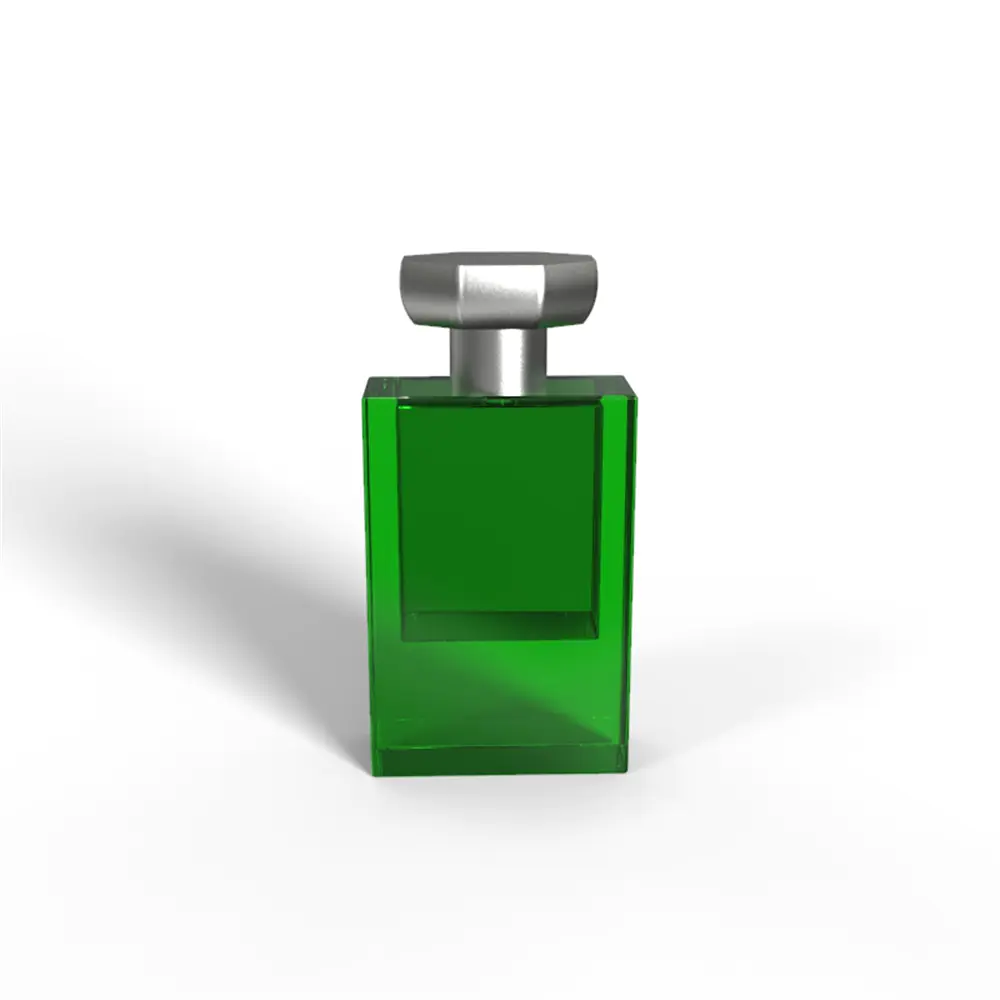 Luxury Heavy perfume bottle regular retangular shaped glass bottle
