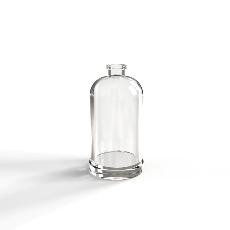Hot sale ABS Cover Round 50ml clear coated Perfume Bottle
