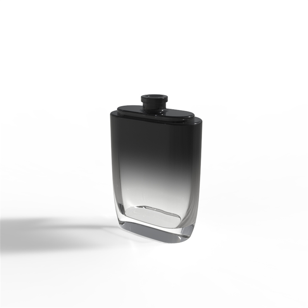 Shinny rectangle empty bottle with ABS sprayer for perfume