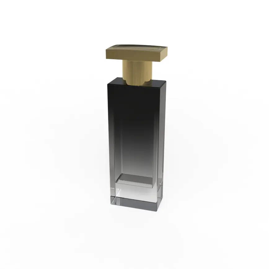 Hot popular 50 ml empty perfume glass bottle logo printed