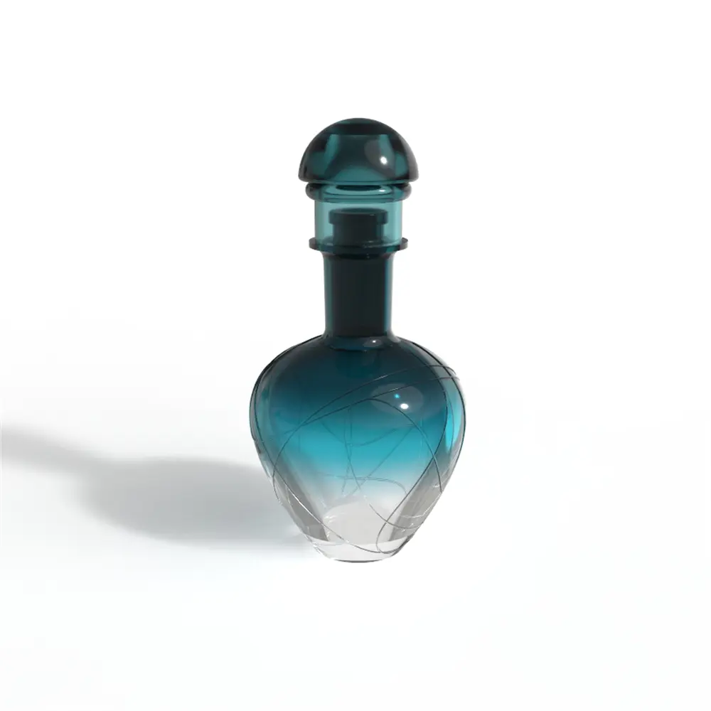 Hot selling 50ml small Visa shaped bottle for women perfume