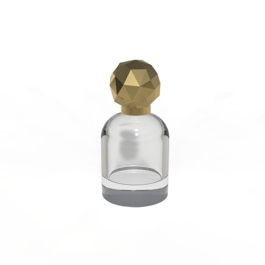Surlyn lid Small easy talking round shape perfume bottle 50ml