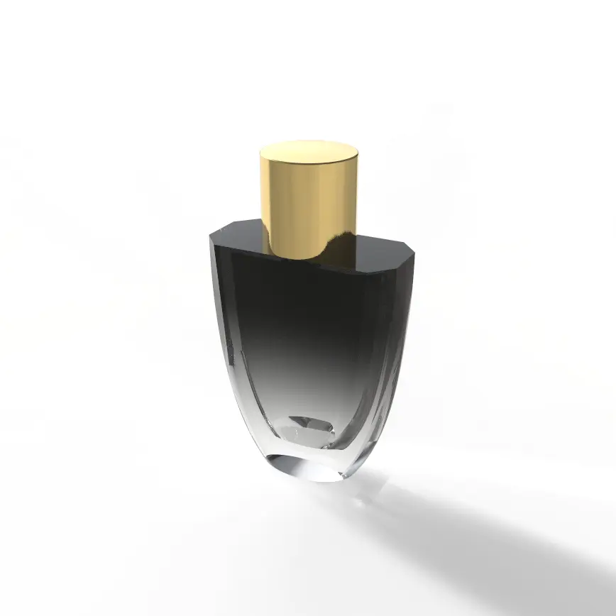 Hot sale customizable all black frosted perfume bottle