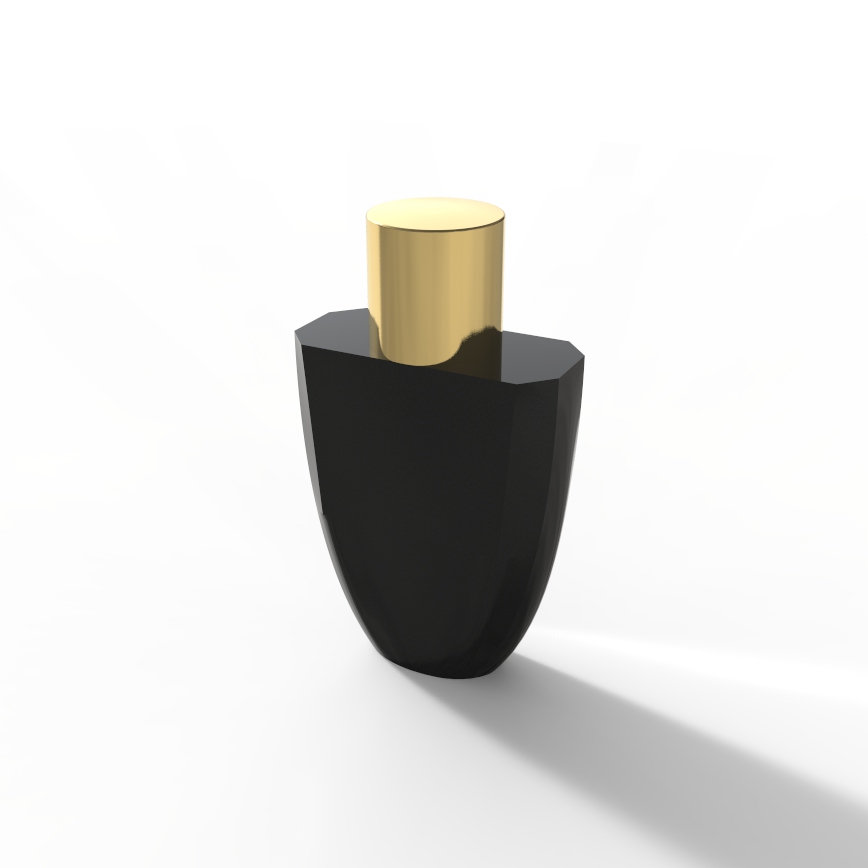Hot sale customizable all black frosted perfume bottle