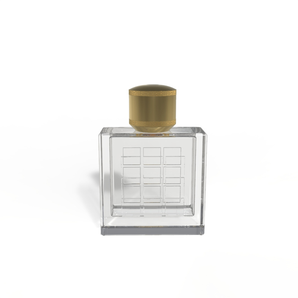 KPB1125 50ml sprayer glass bottle with a rectangle ABS cap