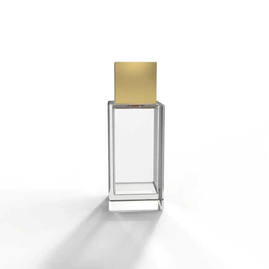 Customized luxurious perfume bottle with metalized zamac cap