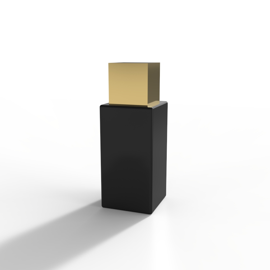 Customized luxurious perfume bottle with metalized zamac cap