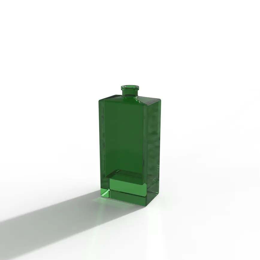 Standard Rectangle bottle sprayer for 50ml perfume Green Coated