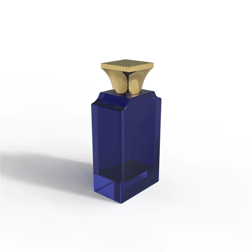 Clear Blue Painted 84ml Rectangle European Parfume Bottles