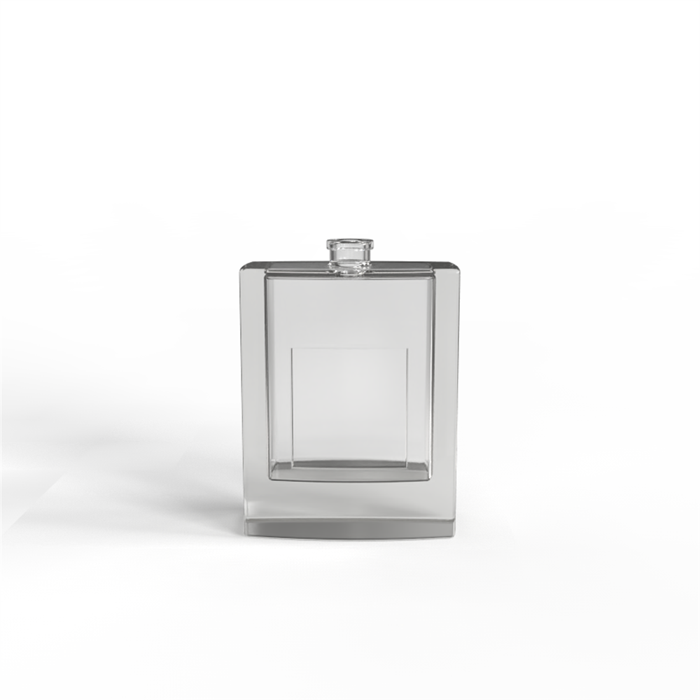 China Perfume Packaging 84ml Rectangle Shape Glass Bottle