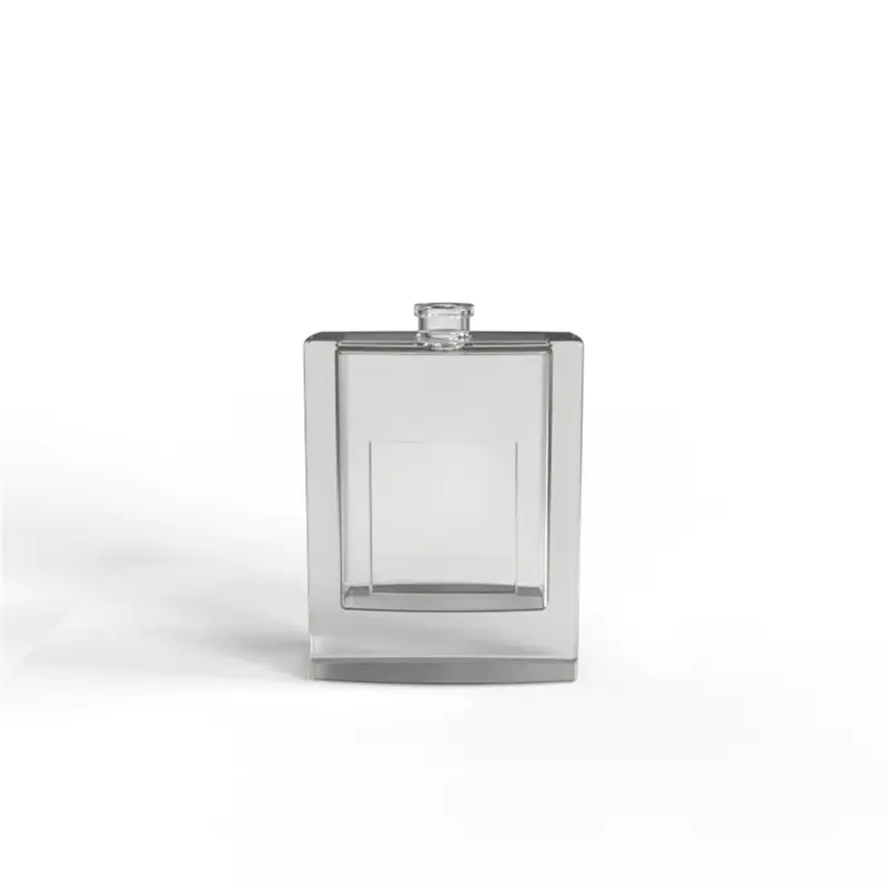China Perfume Packaging 84ml Rectangle Shape Glass Bottle