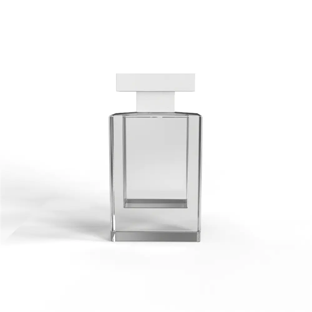 High Quality Rectangle design perfume bottle with Surlyn cap