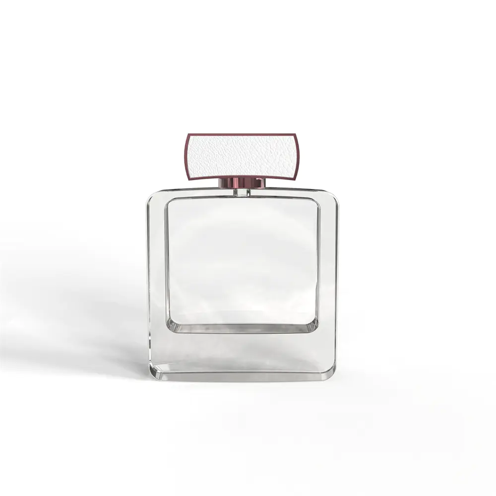 Standard rectangle super white glass bottle for perfum