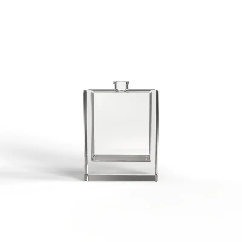 Custom Rectangular Perfume Bottle 100ml Clear Grey Black Gradient Color