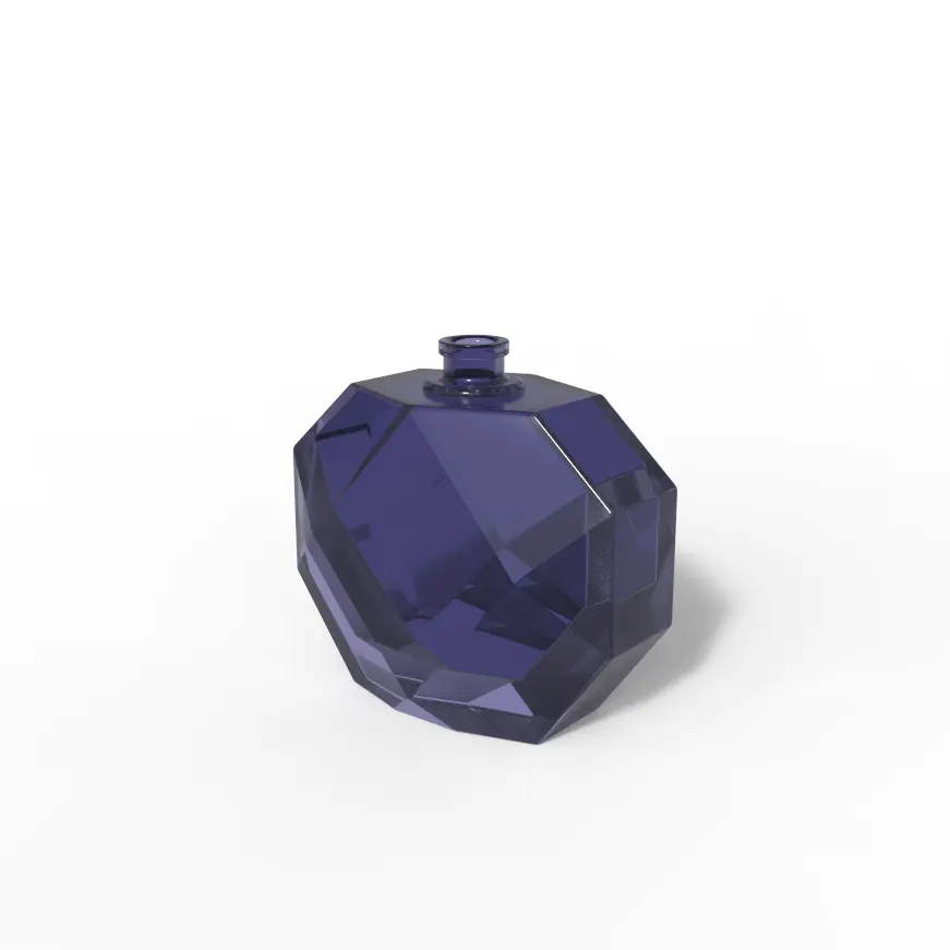 Perfume Glass Bottle With Multiple Facets