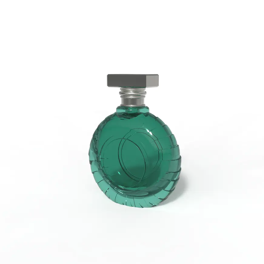 Garlanded Perfume Bottle Vastly Transparent Glass