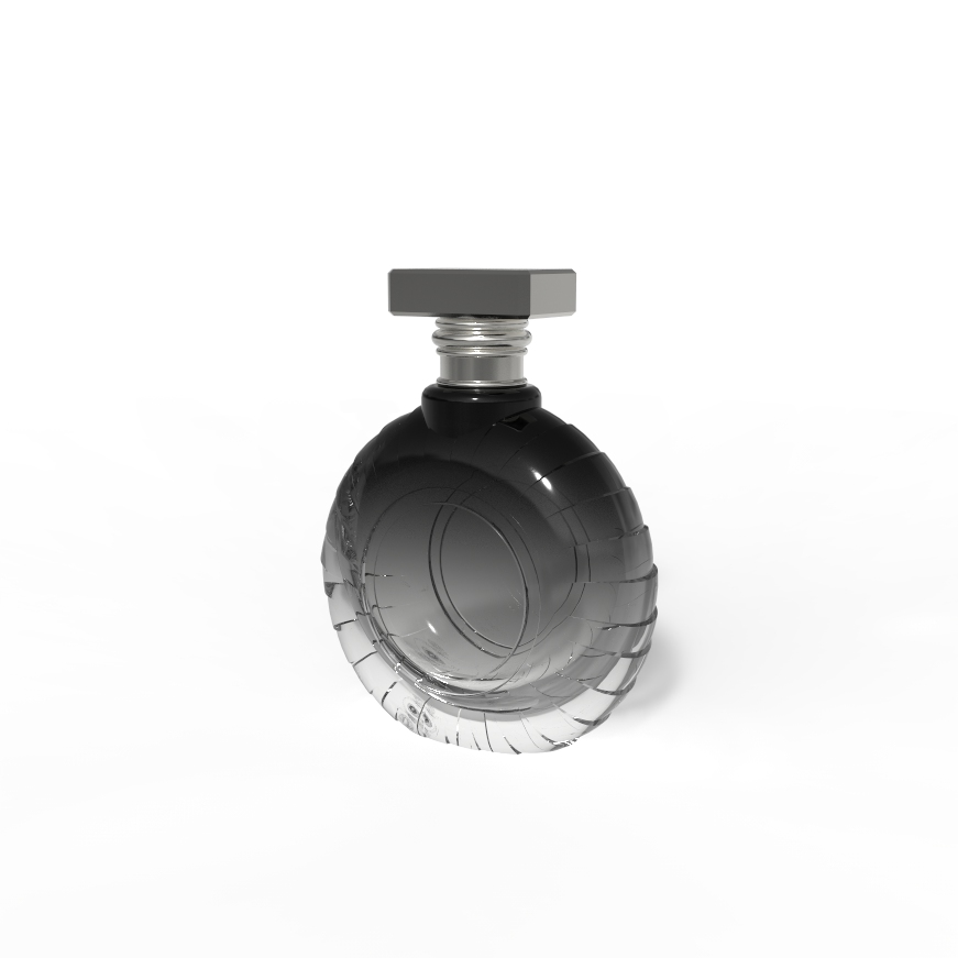 Garlanded Perfume Bottle Vastly Transparent Glass