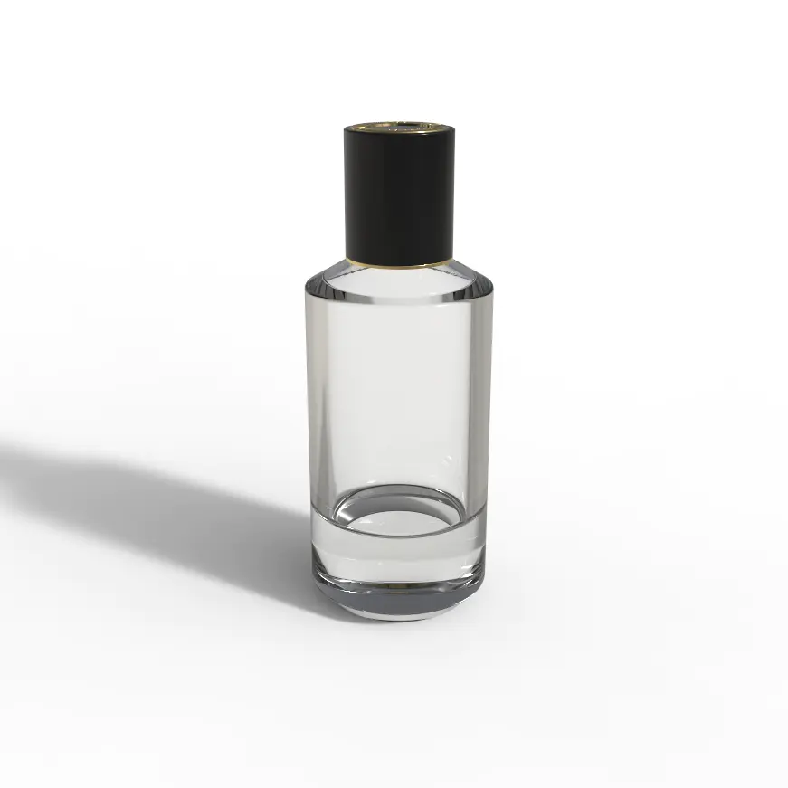 Clear Black Bottle Fragrance Glass