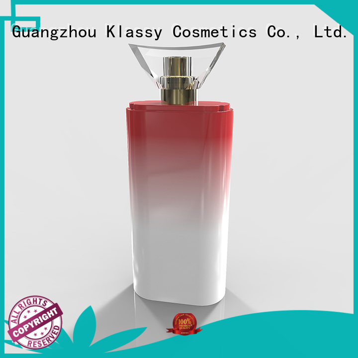clear perfume bottle crystal top Klassy Cosmetics company