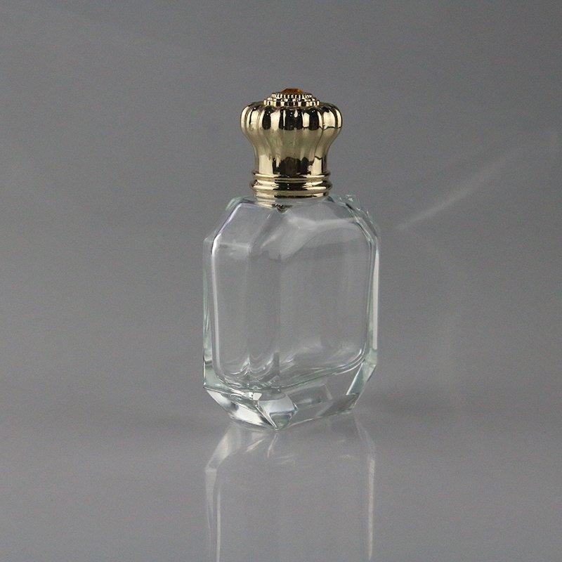 50ml pure hand polishing glass crystal bottle for perfume
