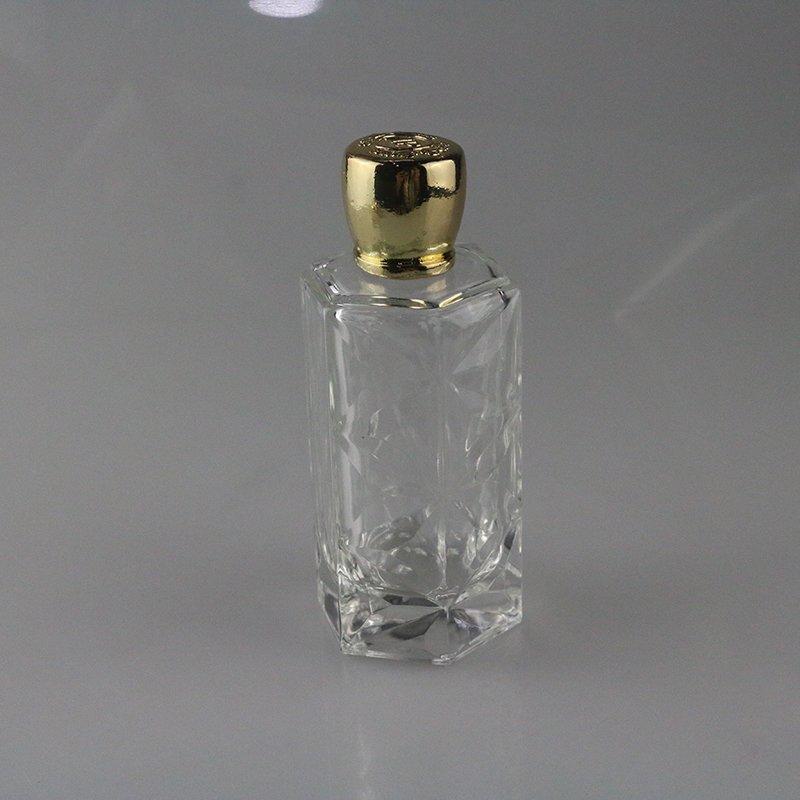 100ml Polished perfume bottle KPB43-100 with a crystal sheen
