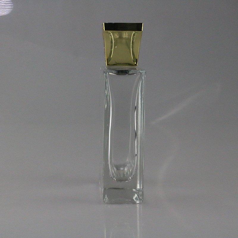 Opal made glass bottle for 100 perfume with green clear cover