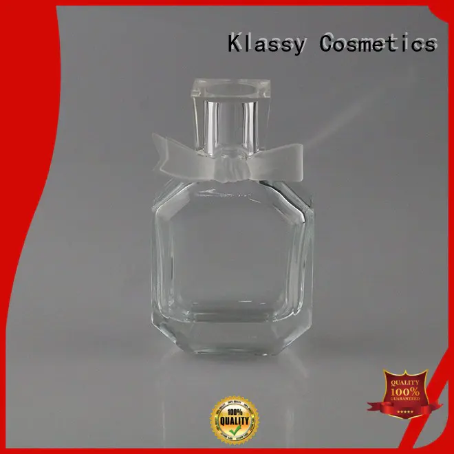 Klassy Cosmetics hand polishing empty glass perfume bottles oem perfume