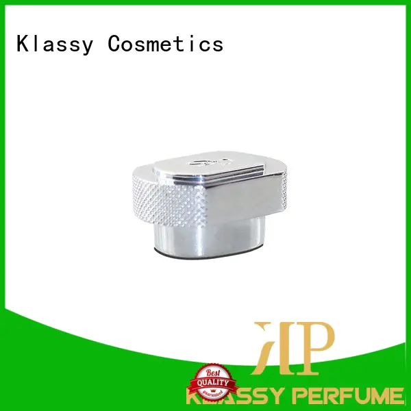 perfume zamac perfume top cap quality Klassy Cosmetics company