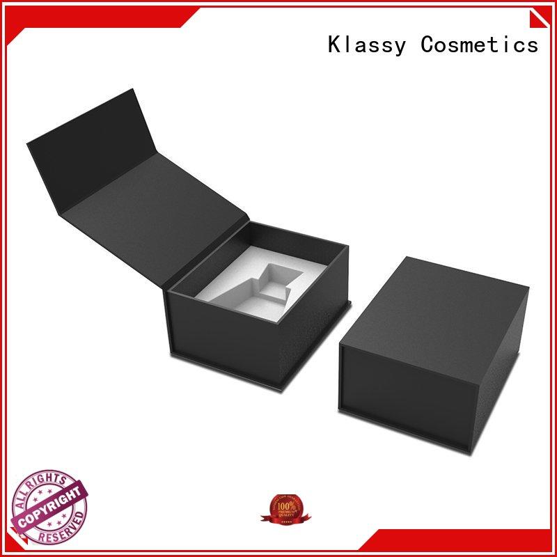 Klassy Cosmetics new design rigid boxes wholesale cylinder box perfume bag