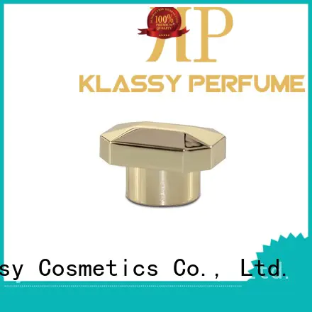 Klassy Cosmetics high quality plastic screw cover caps luxury design perfume package