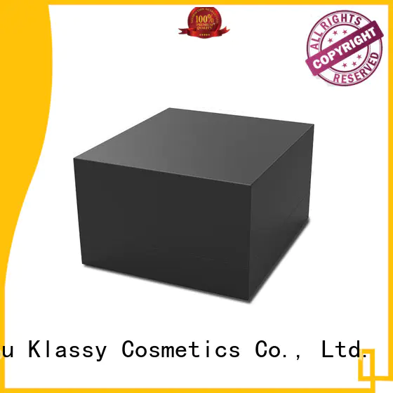 opened Custom box flip perfume box Klassy Cosmetics soft